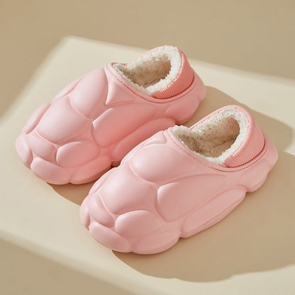 Chaussons antidérapants doux doublés pour femmes