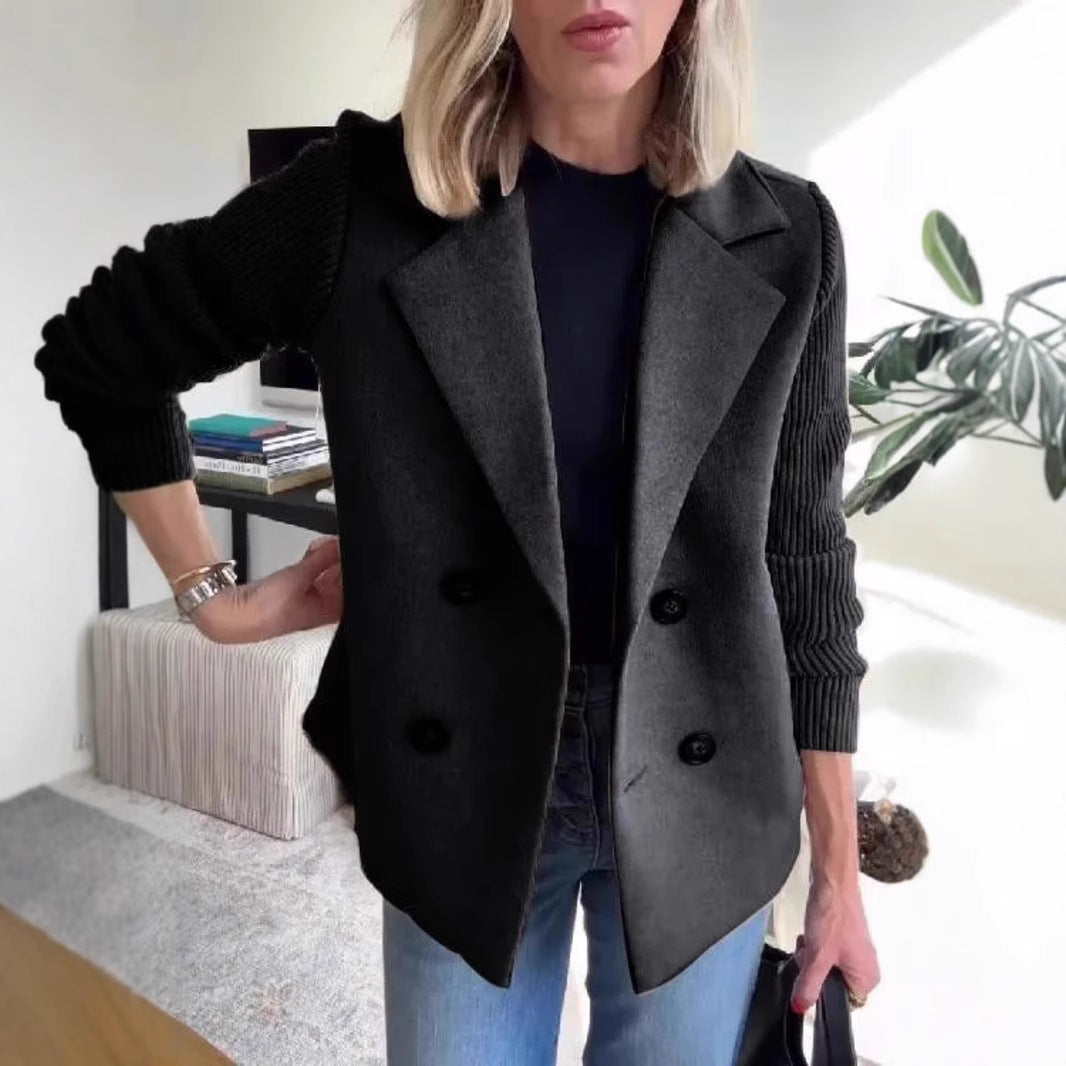 Blazer femme élégant à double boutonnage style moderne