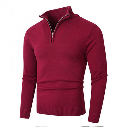 Pull en maille tendance pour homme avec col zippé
