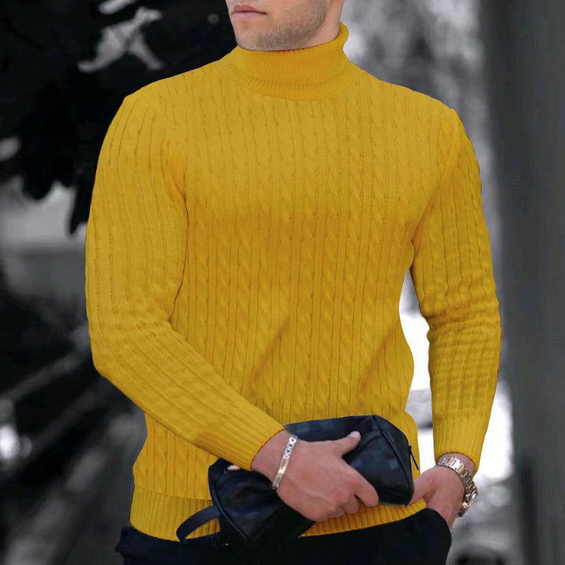 Col roulé homme moderne texturé