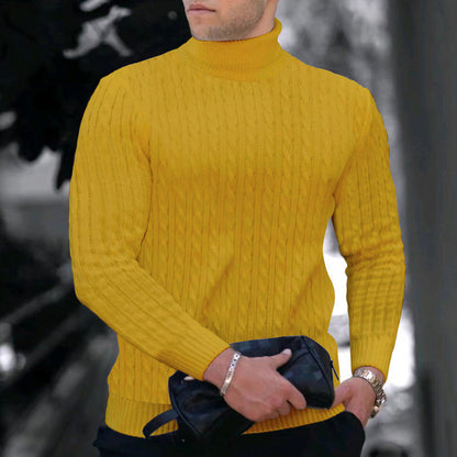 Col roulé homme moderne texturé