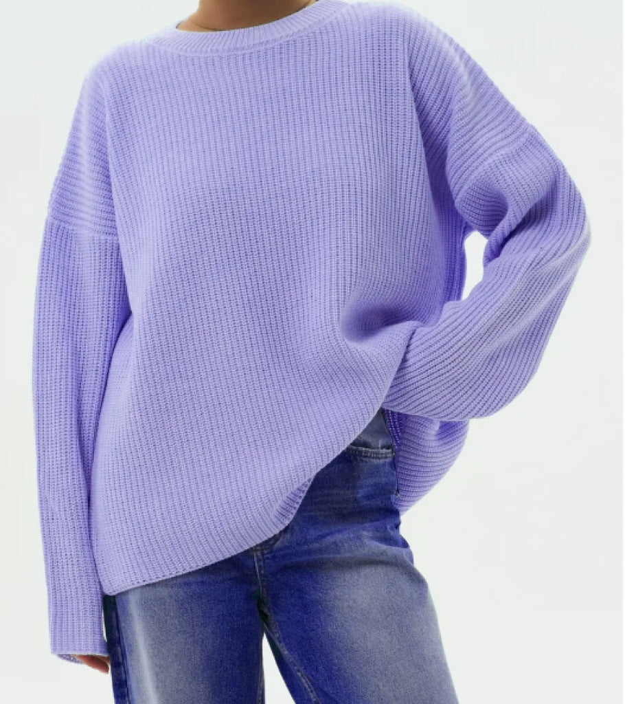 Pull-over Femme Tricot Grossier Décontracté Moderne