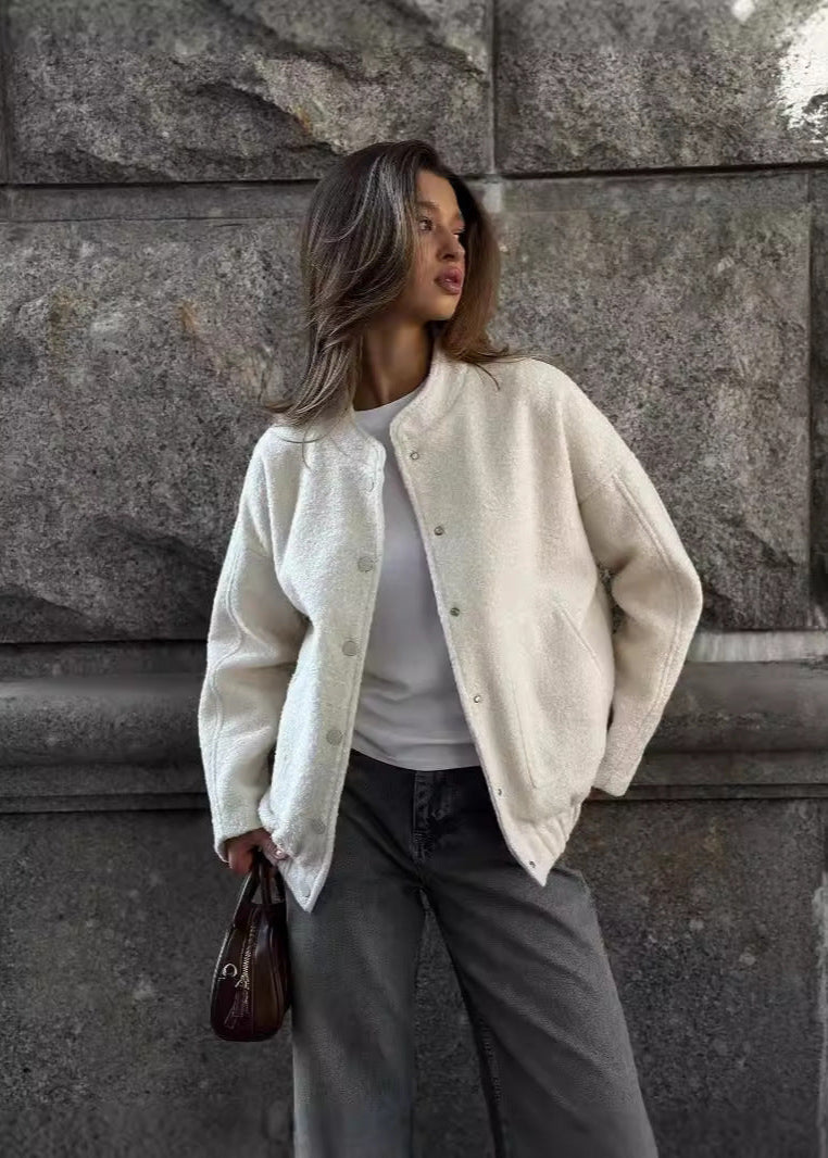 Veste polaire chaude structurée pour femme