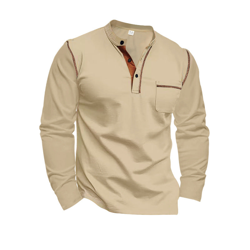 T-shirt manches longues homme design moderne contrasté