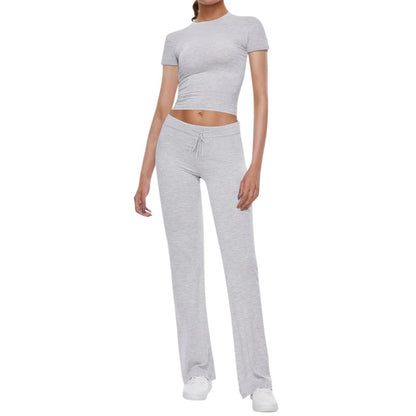 Ensemble de sport femme Crop Top et pantalon de jogging