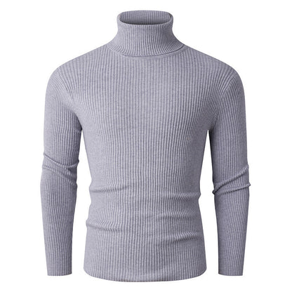 Pull en tricot pour homme Col roulé Côtes Design élégant
