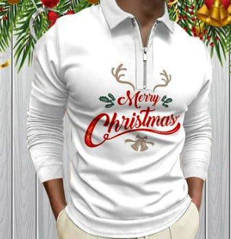 T-shirt de Noël à manches longues pour homme Idée cadeau festive