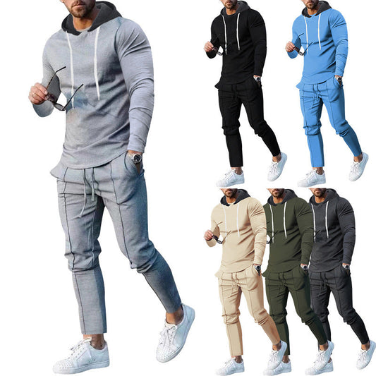 Herren Sportset Hoodie Jogginghosen Trendy - IdealeKleiden