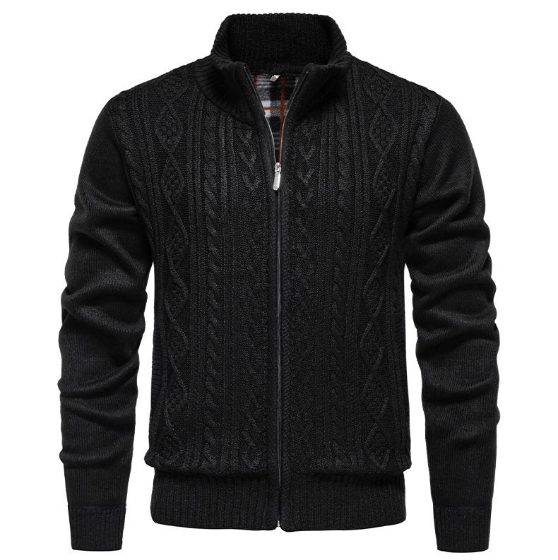 Cardigan homme col montant zippé sportif
