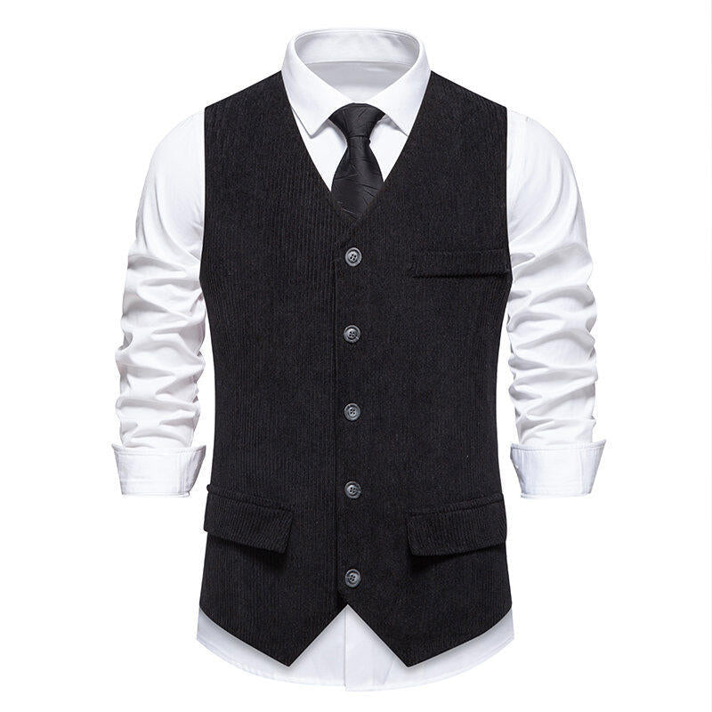 Gilet de costume homme classique à chevrons pratique