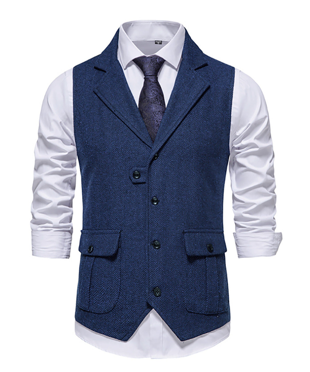 Gilet homme classique motif pied-de-poule design élégant