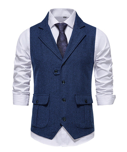 Gilet homme classique motif pied-de-poule design élégant