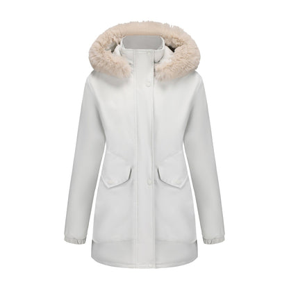 Parka femme imperméable col douillet