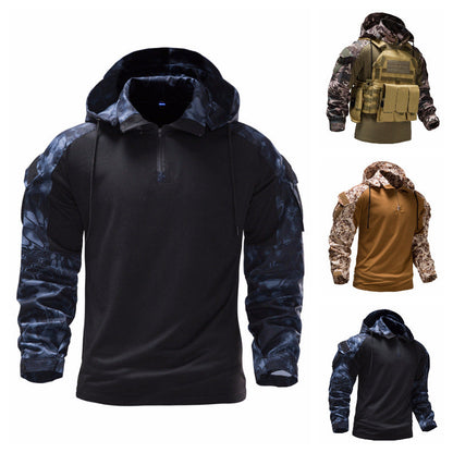 Taktisches Langarmshirt Herren Camo Kapuze Outdoor - IdealeKleiden
