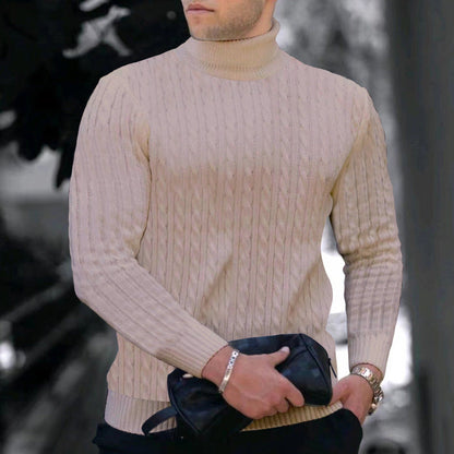 Col roulé homme moderne texturé