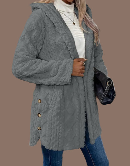 Veste Sherpa Femme Chaude Capuche