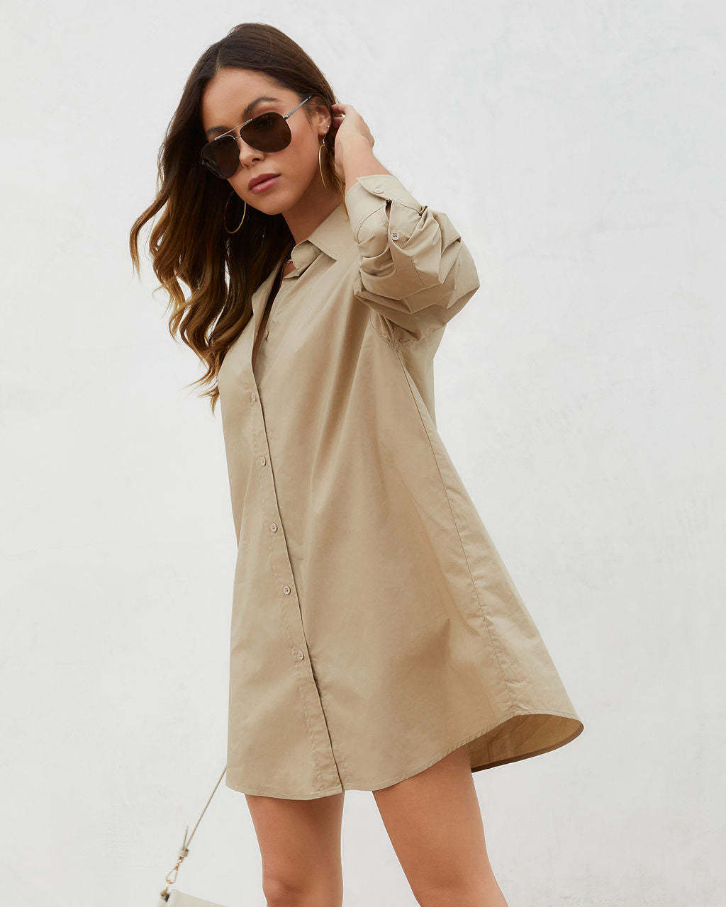 Robe d'été légère pour femme avec boutonnage