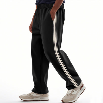 Pantalon de jogging homme sportif à rayures élastique