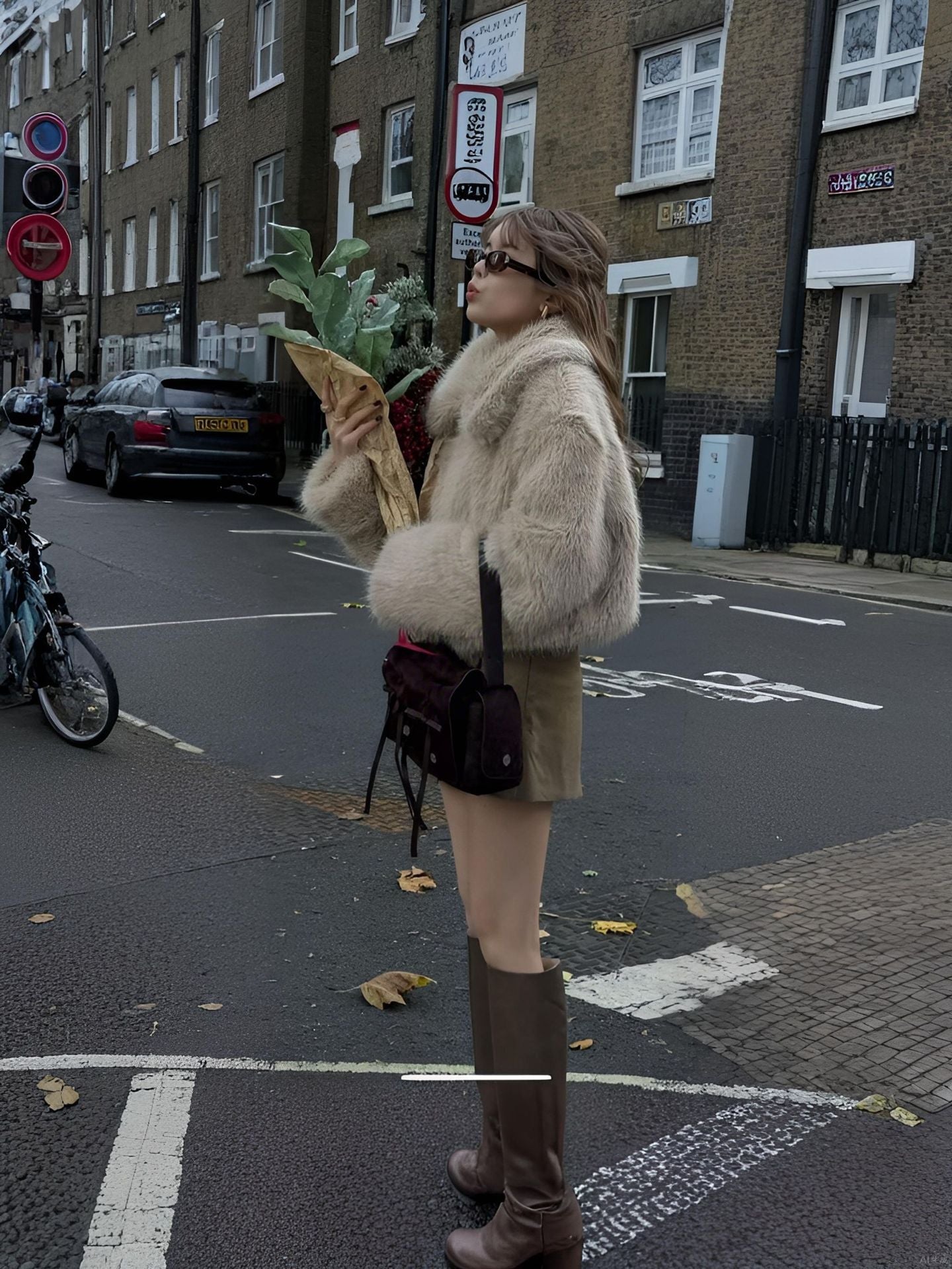 Manteau d'hiver élégant en fausse fourrure pour femmes