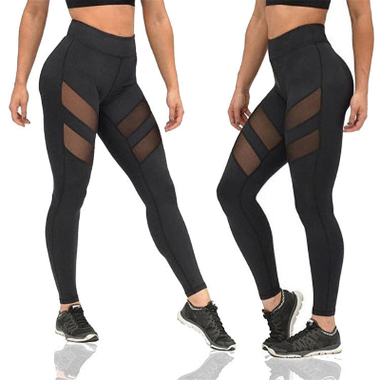 Damen Sport Leggings AtmungsaktivMesh - IdealeKleiden