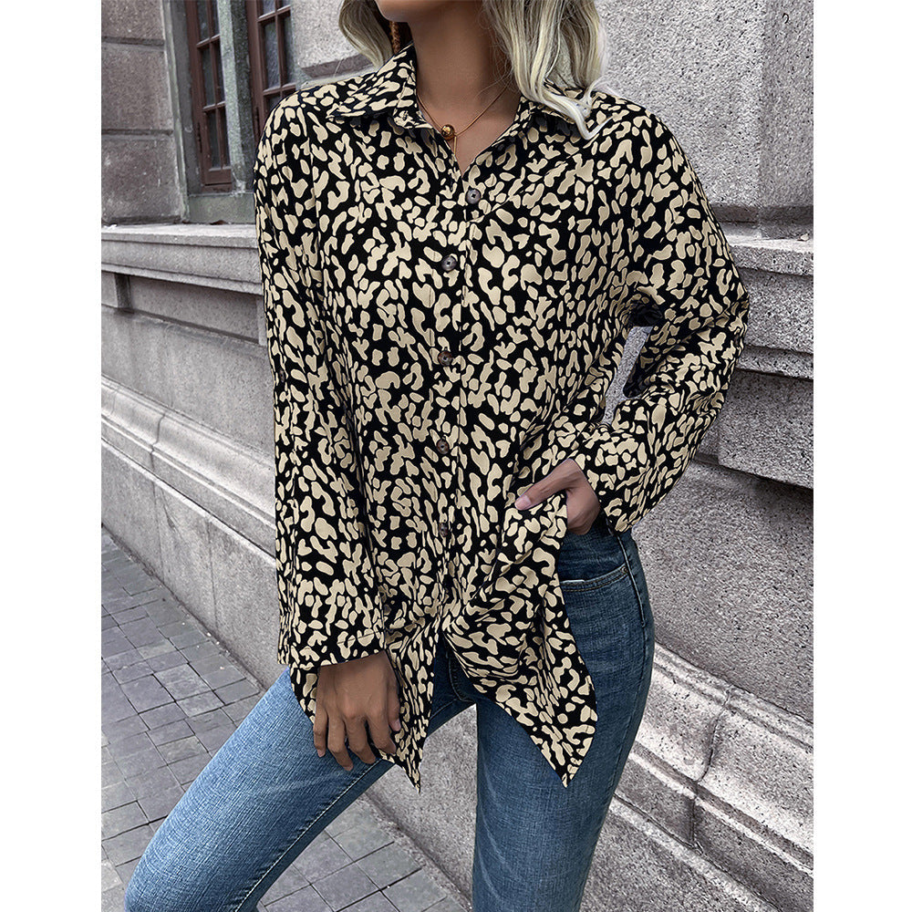 Chemisier femme imprimé animal léger coupe confort