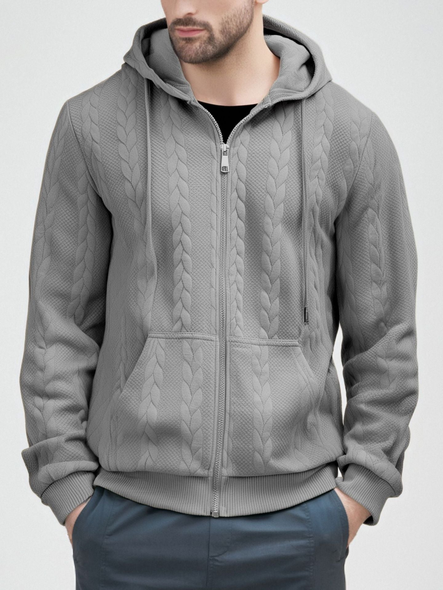 Cardigan homme Capuche Chaud Élégant