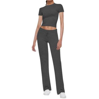 Ensemble de sport femme Crop Top et pantalon de jogging