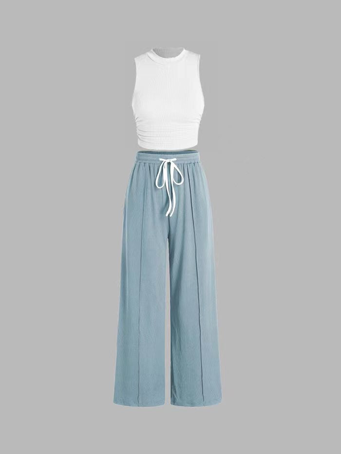 Ensemble décontracté pour femme : Pantalon large et haut confortable