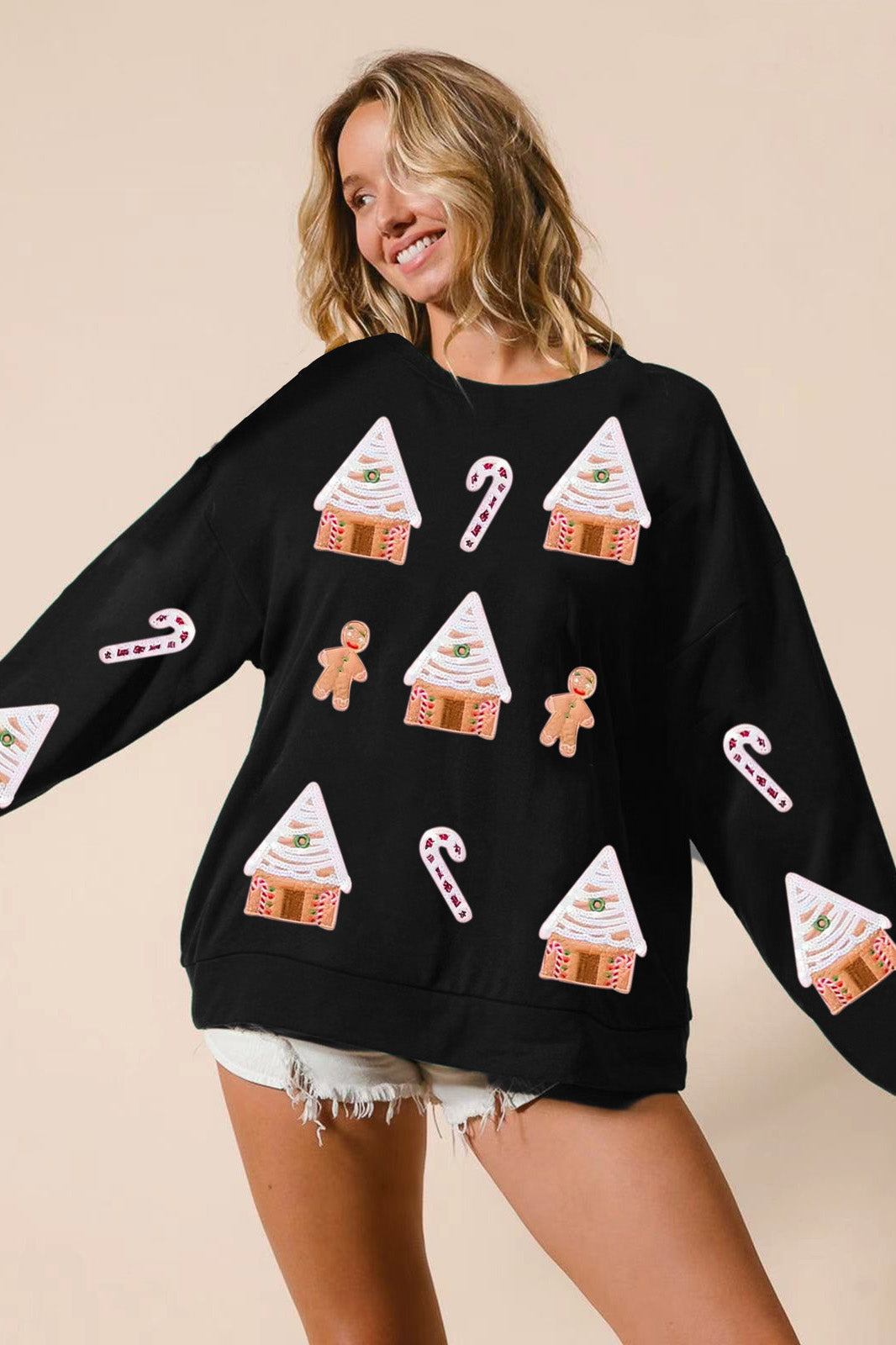 Robe de Noël Paillettes Scintillantes Haut