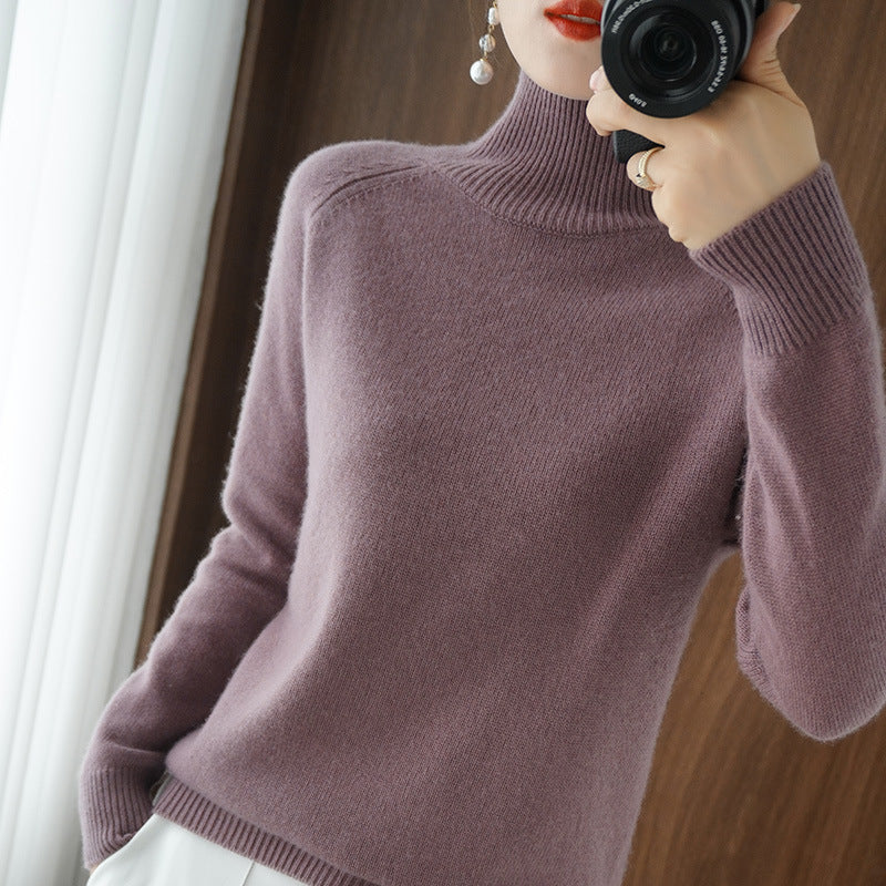 Pull col roulé femme tendance