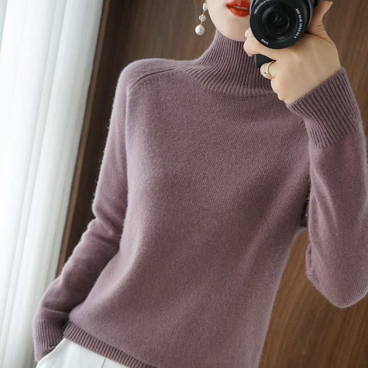 Pull col roulé femme tendance
