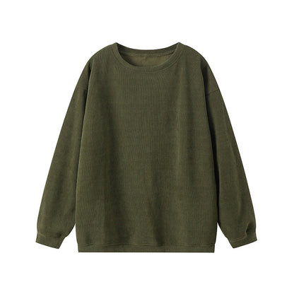Robe maille côtelée Confortable Col rond Manches longues