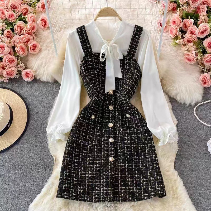 Robe évasée élégante pour femme avec nœud