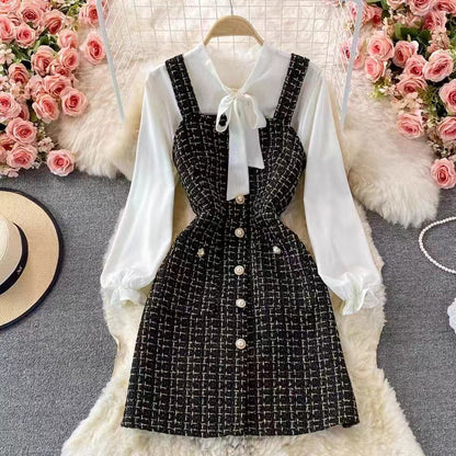 Robe évasée élégante pour femme avec nœud