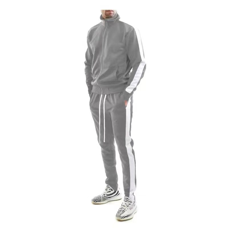 Survêtement de sport fonctionnel pour homme avec bandes contrastantes