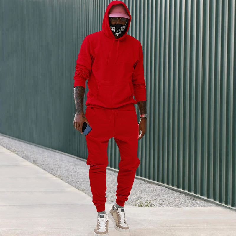 Survêtement de sport pour hommes, sweat à capuche, jogging, confortable