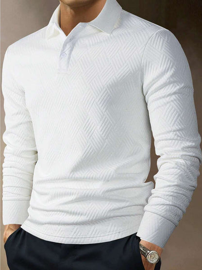 Polo à manches longues pour homme, élégant