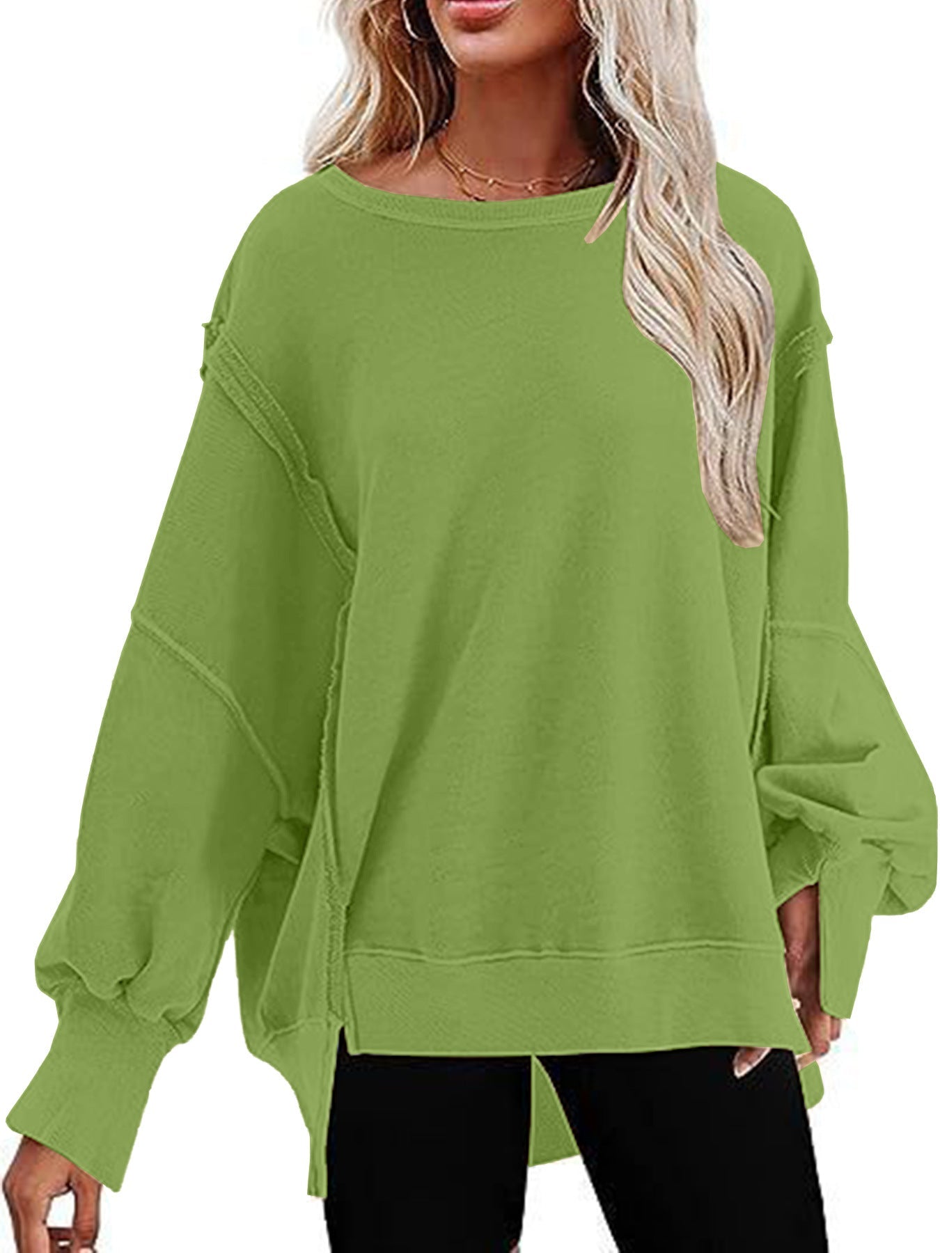 Sweat-shirt Femme Décontracté Confortable avec Fentes