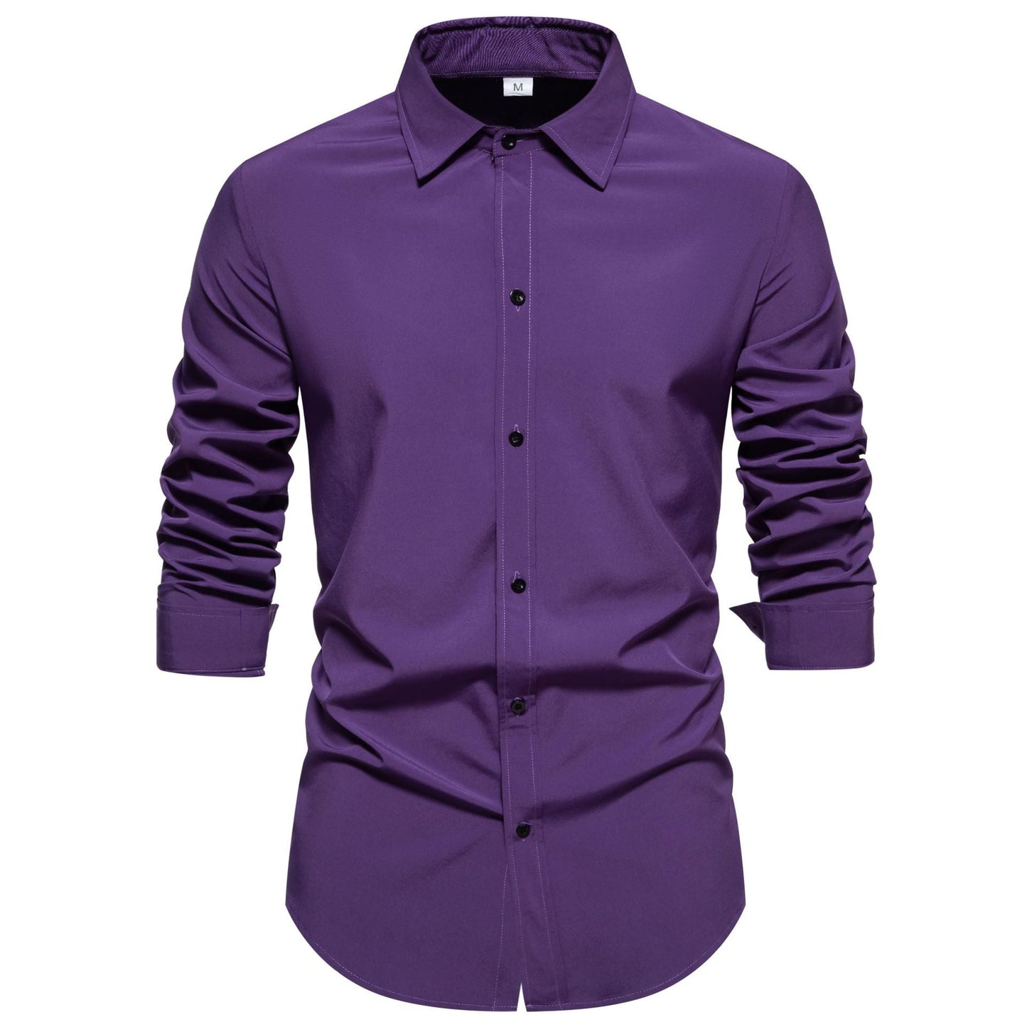 Chemise homme manches longues en coton coupe moderne