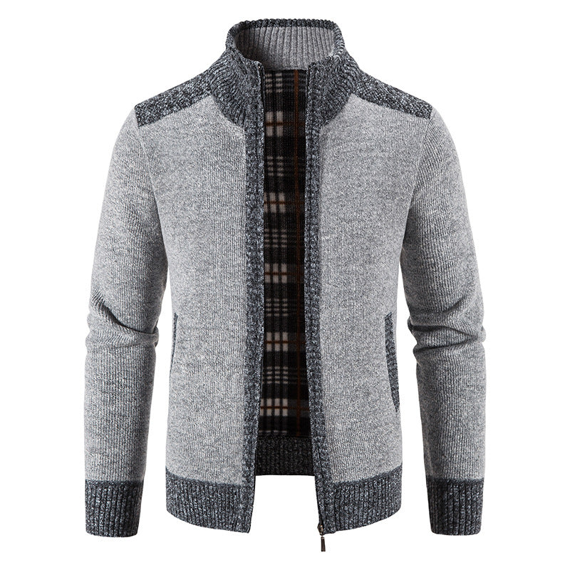 Cardigan homme moderne, fermeture éclair, design élégant