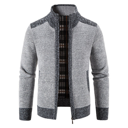 Cardigan homme moderne, fermeture éclair, design élégant