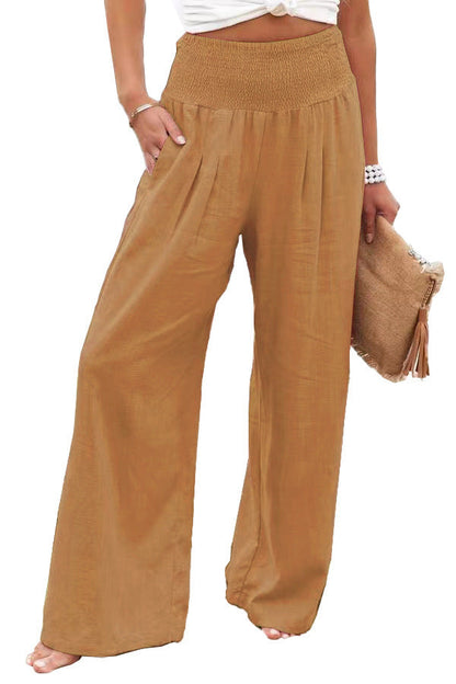 Pantalon en lin pour femme Confortable Coupe ample Type de pantalon d'été