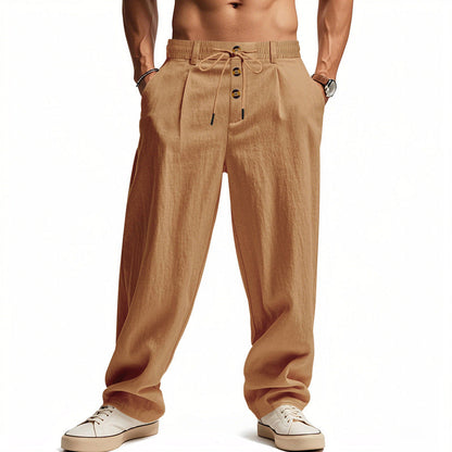 Pantalon en lin pour homme, confortable et respirant