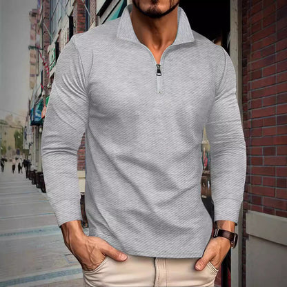 Herren Sportpullover Kurz Reißverschluss Modern Fit - IdealeKleiden