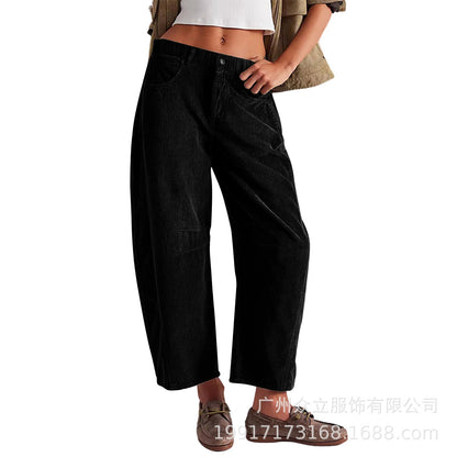 Pantalon Palazzo Femme Confortable et Stylé Avec Poches Latérales