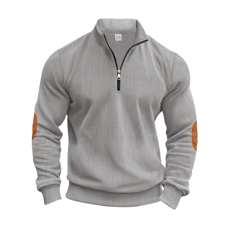 Pull en tricot pour homme, moderne, à fermeture éclair, look élégant