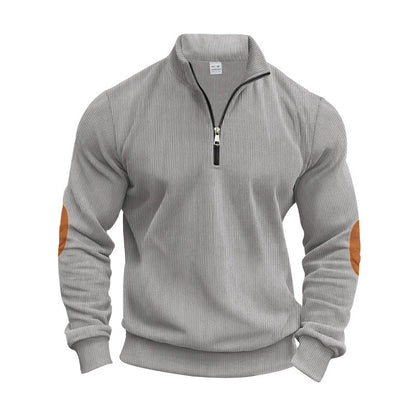 Pull en tricot pour homme, moderne, à fermeture éclair, look élégant