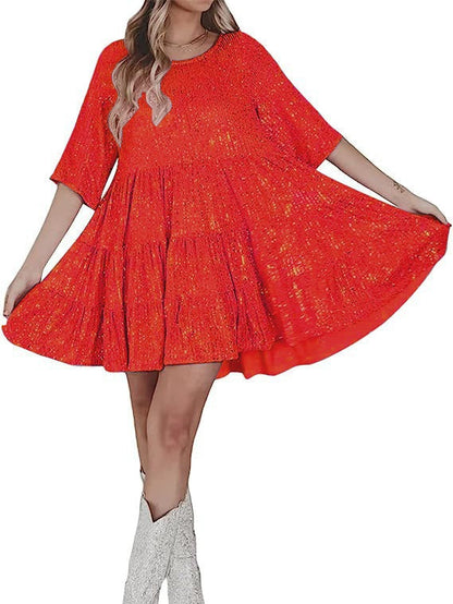 Robe de soirée pailletée pour femme