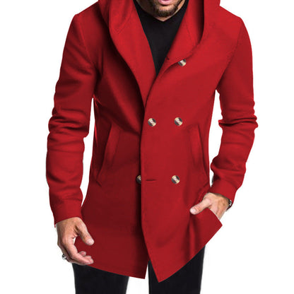 Manteau d'hiver homme moderne à capuche élégant