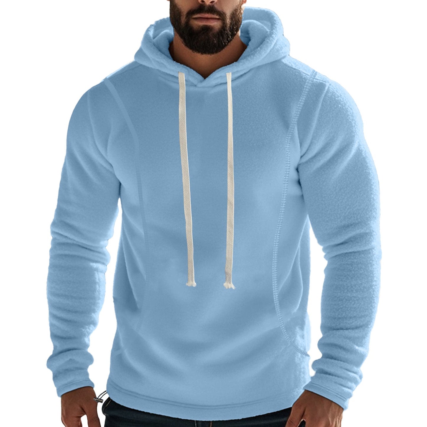 Sweat à capuche polaire homme Premium Poche kangourou Design moderne